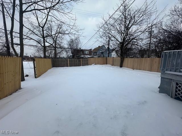 view of snowy yard