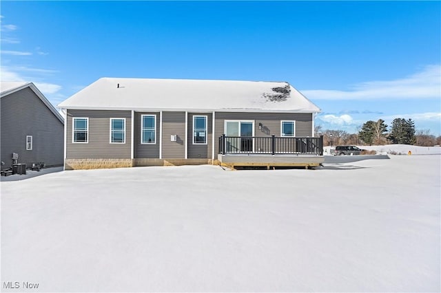 view of front of house featuring a deck