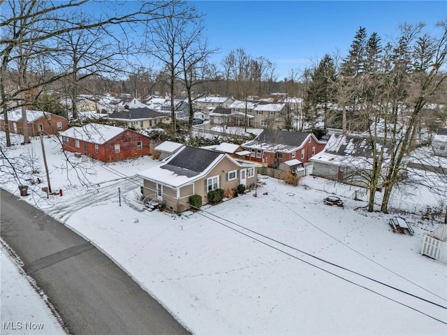 view of snowy aerial view