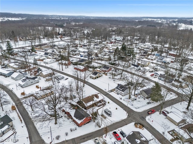 view of snowy aerial view