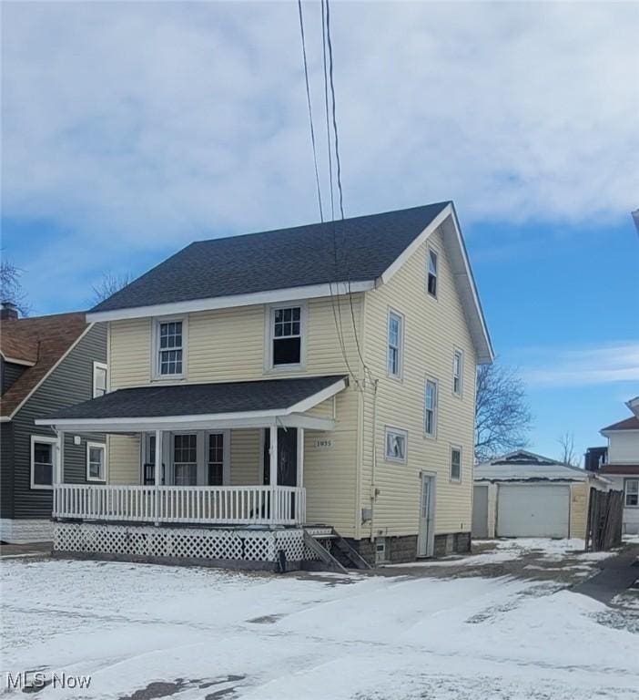 view of front of property with a porch