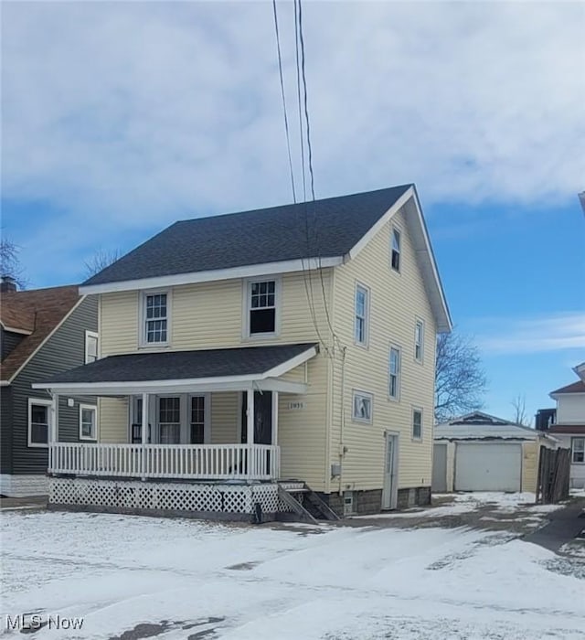 view of front of property with a porch