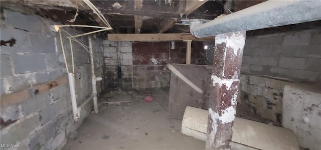 view of basement