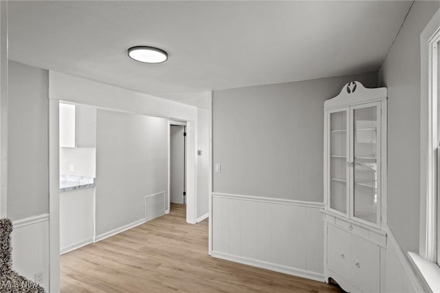 empty room featuring light hardwood / wood-style flooring