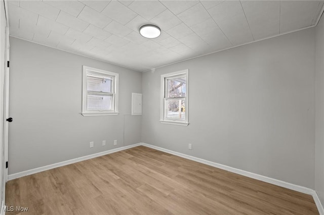 empty room featuring light hardwood / wood-style flooring