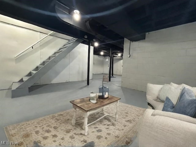 view of basement