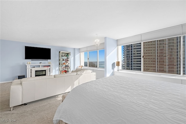 view of carpeted bedroom