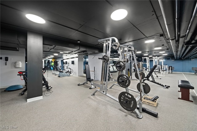 view of workout area