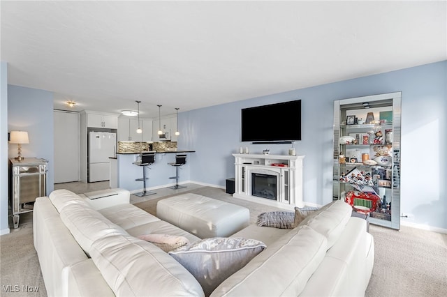 view of carpeted living room