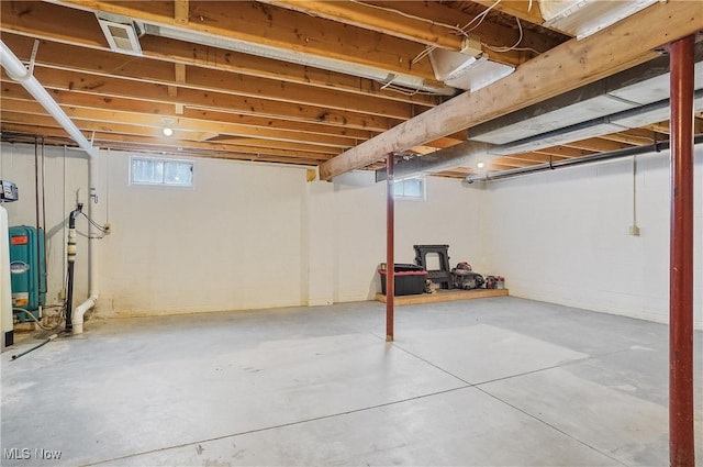 basement featuring a healthy amount of sunlight