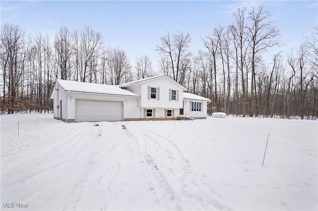 tri-level home with a garage