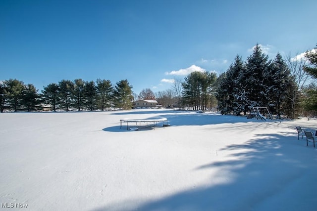 view of snowy yard