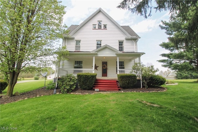 2040 E Middletown Rd, Poland, OH 44514 - view of front of property with a porch and a front lawn
