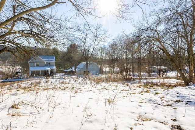 view of snowy yard