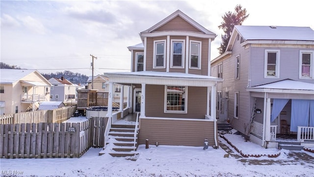 view of front of home featuring a porch