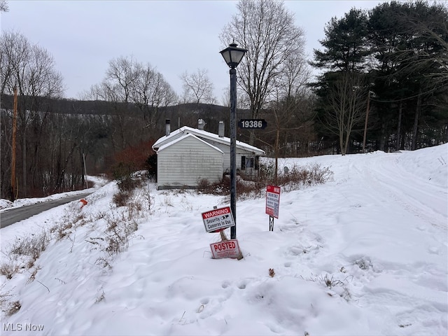 view of snowy yard