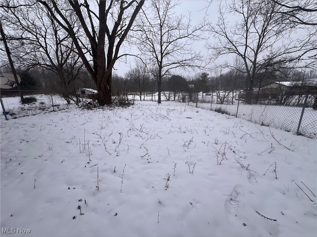 view of snowy yard