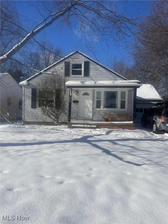 view of front of property with a porch