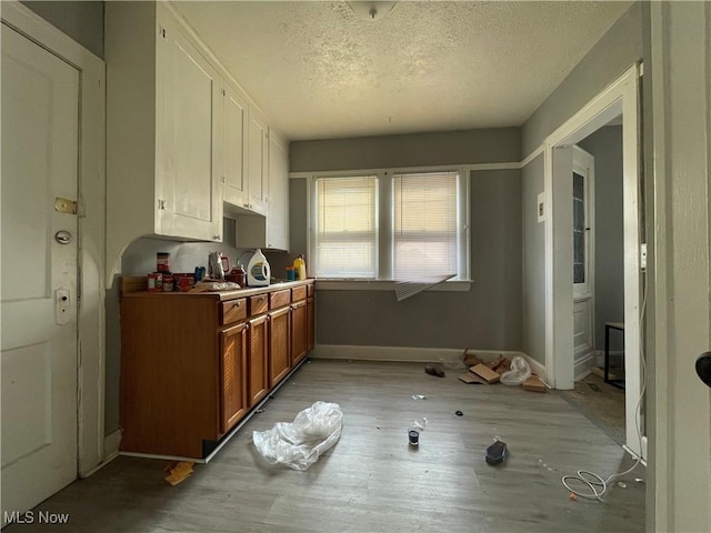 kitchen with a textured ceiling