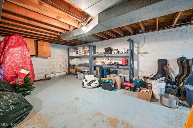 view of basement