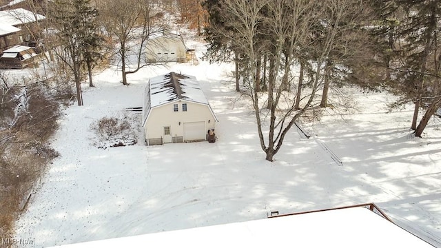 view of snowy aerial view