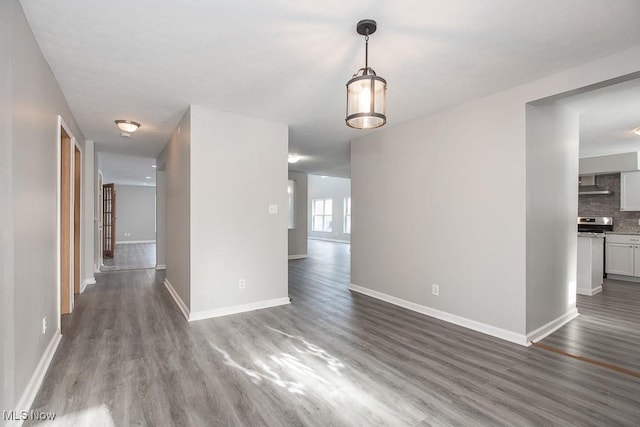 interior space with hardwood / wood-style floors