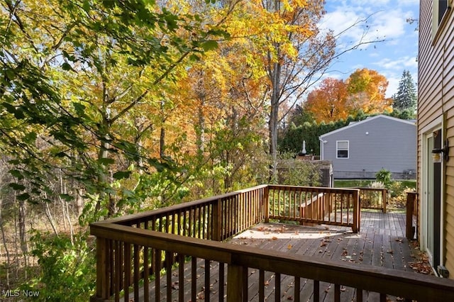 view of wooden deck