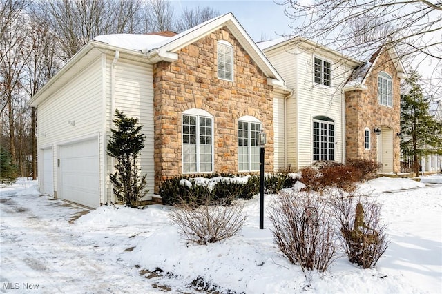 view of property with a garage