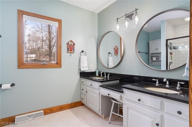 bathroom with vanity