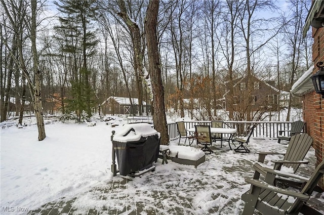 view of snowy yard