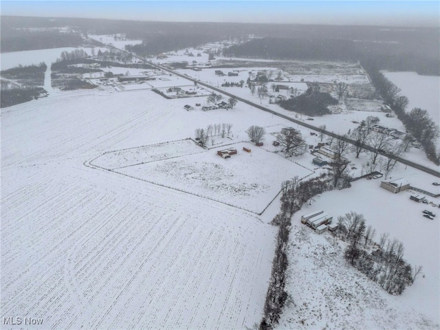 view of snowy aerial view