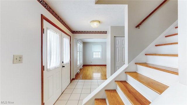 view of tiled entrance foyer