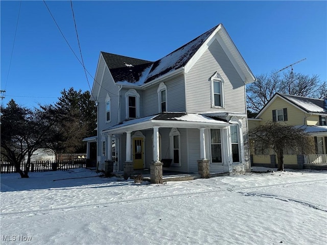 view of front of property with a porch