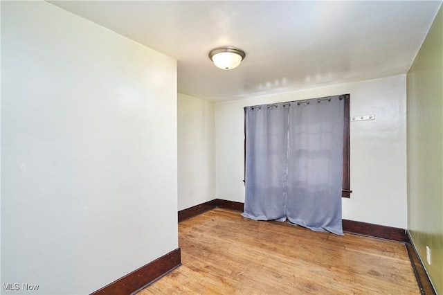 empty room featuring light hardwood / wood-style flooring