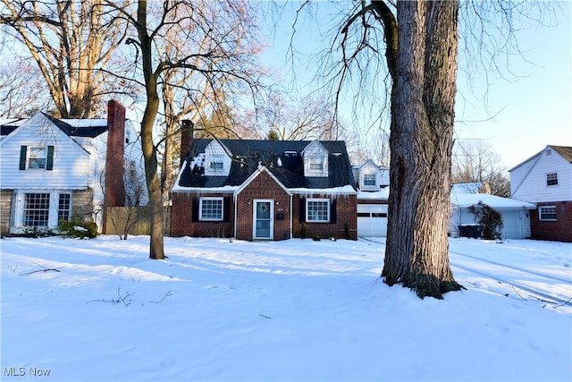 view of new england style home