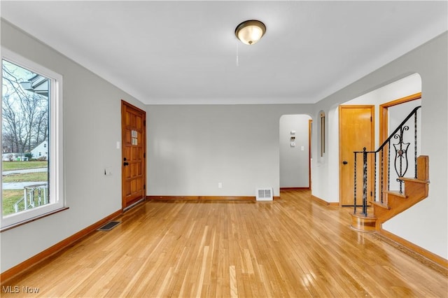 interior space featuring light hardwood / wood-style floors