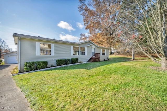 ranch-style house with a front yard