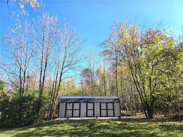 exterior space with a lawn