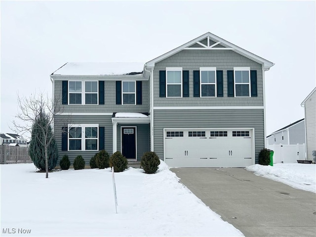 view of front of house featuring a garage