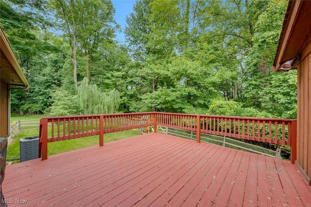 deck with central AC