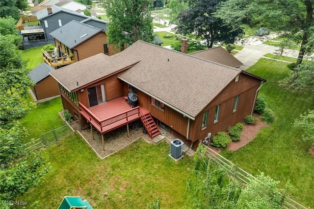 birds eye view of property