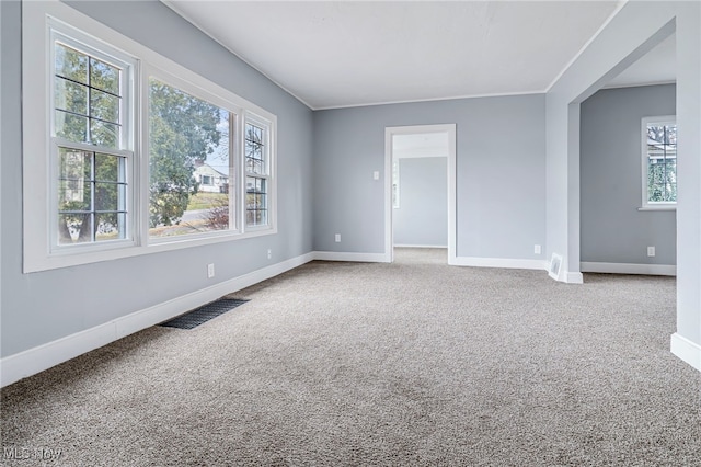 empty room with carpet floors