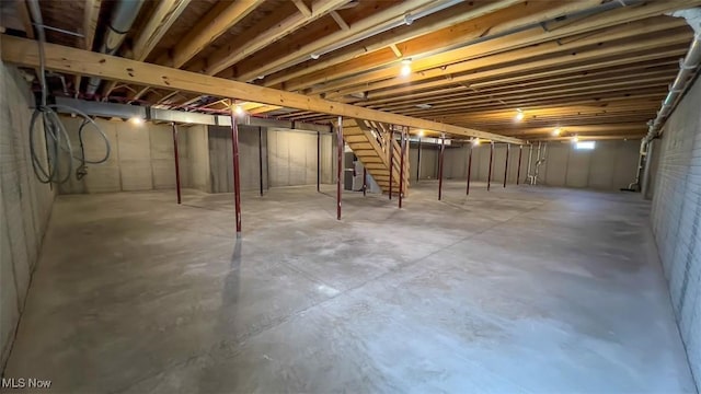 view of basement