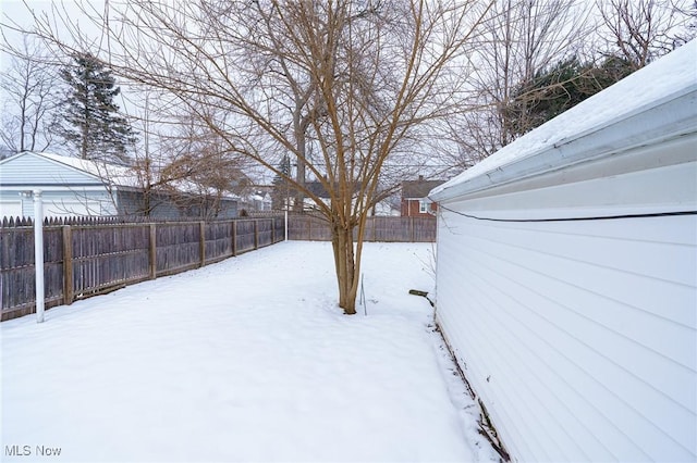 view of snowy yard