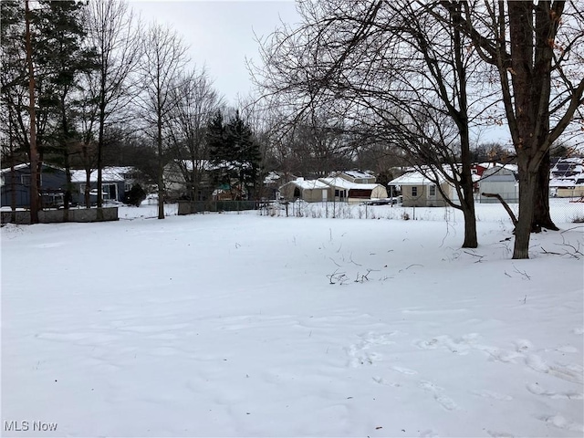 view of snowy yard