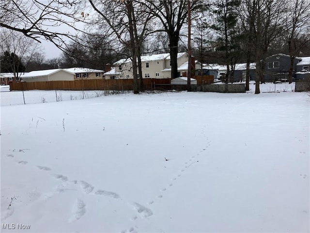 view of snowy yard