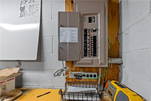 utility room with electric panel