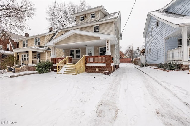 view of front of house with a porch