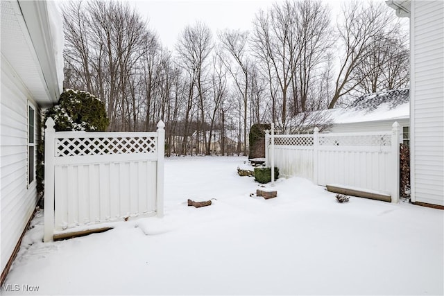 view of snowy yard