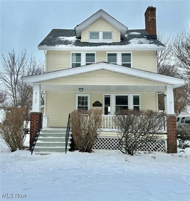 view of front of house with a porch